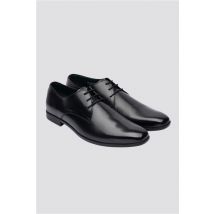 Racing Green Newman Black Leather Shoes