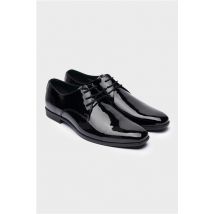 Racing Green Newman Black Patent Shoe