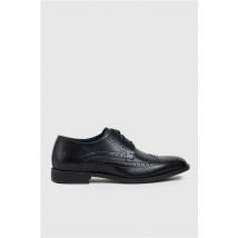 Racing Green Max Black Leather Brogues
