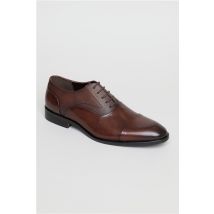 Racing Green Mclaren Brown Capped Oxford Shoe