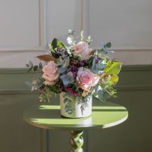 Rose - Mini caixa com rosas cor-de-rosa