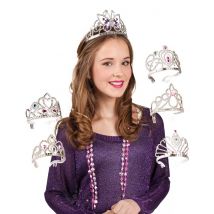 Willekeurige prinsessen tiara voor kinderen - Thema: Prinsessen - Zilver / Grijs - Maat One Size