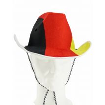 Supporter Cowboy hoed voor duitsland - Thema: Nationaliteit en Supporters - Gekleurd - Maat Uniek Formaat