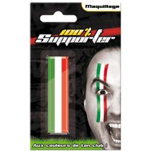 Italiaanse supporter gezicht schmink - Thema: Nationaliteit en Supporters - Groen - Maat Uniek Formaat