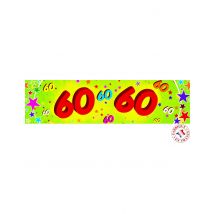 Papieren banner 60 jaar - Thema: Sfeer decoratie - Overige - Maat Uniek Formaat