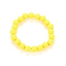 Gele kralenarmband voor volwassenen - Thema: Couleurs - Geel - Maat One Size