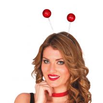 Rode glitterballen haarband voor volwassenen - Thema: Dieren - Rood - Maat Uniek Formaat