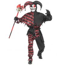 Donkere harlekijn kostuum voor mannen - Thema: Magie en Horror - Zwart - Maat L
