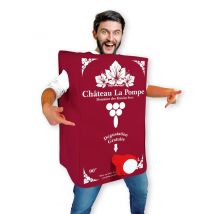 Cubi wijn kostuum - Thema: Humoristisch - Rood - Maat Uniek Formaat