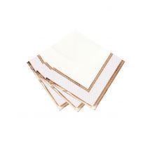 16 roségouden porseleinen papieren servetten 33 x 33 cm met barokke motieven - Thema: Soldes été ES - Roze - Maat Uniek Formaat