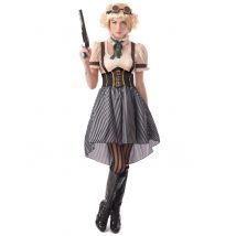 Steampunk vermomming voor vrouwen - Thema: Steampunk - Multicolore - Maat M
