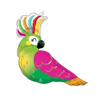 Tropische folieballon Papegaai 78 x 71 cm - Thema: Gonflables - Overige - Maat Uniek Formaat