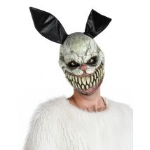 Glow-in-the-dark konijn masker voor volwassenen - Thema: Magie en Horror - Zwart - Maat Uniek Formaat