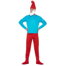 Vader Smurf Smurfen volwassenen - Thema: Comics, Cartoons - Blauw - Maat M / L