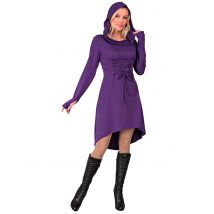 Paarse middeleeuwse gotische jurk voor dames - Thema: Magie en Horror - Paars - Maat S