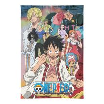 One Piece Cake Island Wanddecoratie 125×85 cm met metalen ringen - Thema: Comics, Cartoons