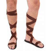 Römische Sandalen für Erwachsene - Thema: Rom (Antike) - Braun - Größe Einheitsgröße