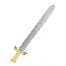 Römer-Gladius Schwert silber-goldfarben 60cm - Thema: Rom (Antike) - Grau, Silber - Größe Einheitsgröße