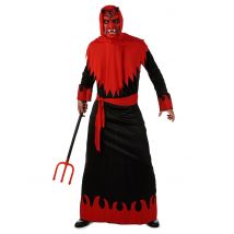 Teufel-Kostüm für Herren rot-schwarz - Thema: Horror + Zauberei - Rot - Größe M / L