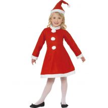 Weihnachtsfrau-Kostüm für Mädchen - Thema: Kostümideen - Rot - Größe 146/158 (10-12 Jahre)