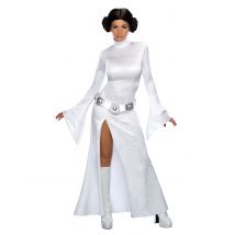 Prinzessin Leia Kostüm für Damen Star Wars - Thema: Filmstars + Promis - Weiß - Größe XS