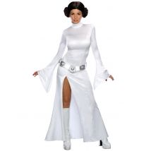Prinzessin Leia Kostüm für Damen Star Wars - Thema: Filmstars + Promis - Grau, Weiss - Größe S