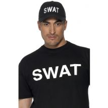 SWAT Mütze für Erwachsene - Thema: Berufe + Uniformen - Schwarz - Größe Einheitsgröße