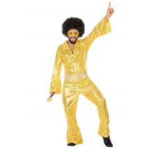 Goldenes Disco-Kostüm für Herren - Thema: Disco (70er) - Gold - Größe XS / S