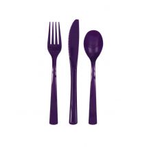 18-teiliges Besteck-Set - violett - Thema: Kostüme nach Farben - Violett - Größe Einheitsgröße