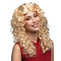 Blonde Locken-Perücke für Damen - Thema: Casino + Las Vegas - Blond - Größe Einheitsgröße