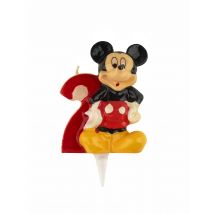 Micky Maus Kerze Zahl 2 bunt 6,5cm - Thema: Lizenzen - Bunt - Größe Einheitsgröße