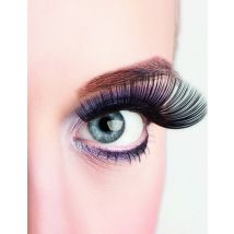 Lange Fake-Wimpern für Erwachsene schwarz - Thema: Chica Vampiro - Schwarz - Größe Einheitsgröße