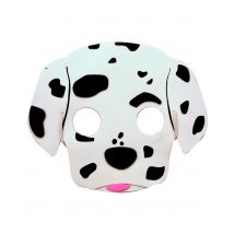 Schwarz-weiße Dalmatiner-Maske für Kinder - Thema: Tiere - Grau, Weiss - Größe Einheitsgröße