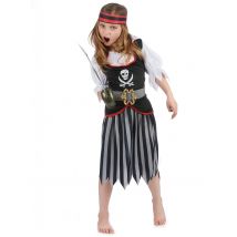 Piratenkostüm Mädchen - Thema: Kostümideen - Schwarz - Größe 122/134 (7-9 Jahre)
