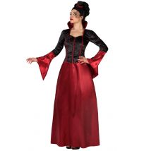 Halloween Rotes und schwarzes Vampir Kostüm für Damen - Thema: Kostümideen - Rot - Größe XS / S