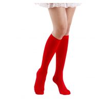 Rote Kniestrümpfe für Damen - Thema: Kostüme nach Farben - Rot - Größe Einheitsgröße