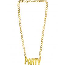 Goldkette Party für Erwachsene - Thema: Accessoires Carnaval - Gold - Größe Einheitsgröße