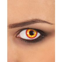 Kontaktlinsen rot-gelb - Thema: Horror + Zauberei - Gelb - Größe Einheitsgröße