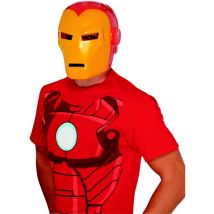 Iron Man-Maske für Erwachsene - Thema: Filmstars + Promis - Rot - Größe Einheitsgröße