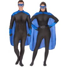 Superheldenkostüm für Frauen und Männer - blau - Thema: Kostüme nach Farben - Blau - Größe Einheitsgröße