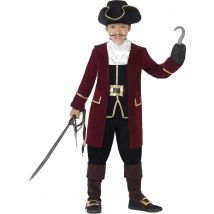 Piratenkapitän-Kostüm für Jungen - Thema: Kostümideen - Schwarz - Größe 146/158 (10-12 Jahre)