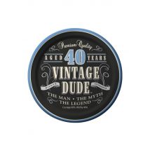 8 kleine Teller Geburtstag 40 Jahre - Thema: Déco d'ambiance anniversaire - Schwarz - Größe Einheitsgröße
