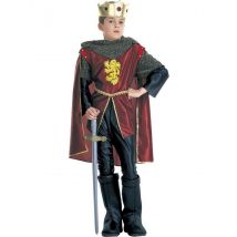 Königliches Ritter-Kostüm für Jungen - Thema: Mittelalter - Rot - Größe 140 (9-10 Jahre)