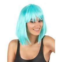 Mittellange Perücke in himmelblau für Frauen - Thema: Kostüme nach Farben - Neon - Größe Einheitsgröße