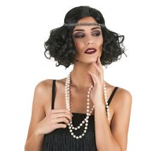 Schwarze Charleston-Perücke für Frauen - Thema: Charleston (20er) - Schwarz - Größe Einheitsgröße