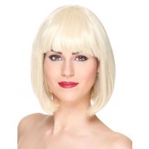 Blonde Kurzhaar Perücke im Bob-Stil mit Pony - Thema: Accessoires Carnaval - Blond - Größe Einheitsgröße