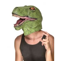 Dinosaurier Maske für Erwachsene - Thema: Tiere - Grün - Größe Einheitsgröße