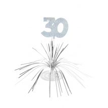 Tischdekoration zum 30. Geburtstag - Thema: Déco d'ambiance anniversaire - Grau, Silber - Größe Einheitsgröße