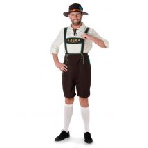 Bayerische Tracht Kostüm für Erwachsene - Thema: Dirndl + Trachten - Schwarz - Größe XL