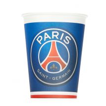 6 Pappbecher PSG - Thema: Sportler - Blau - Größe Einheitsgröße